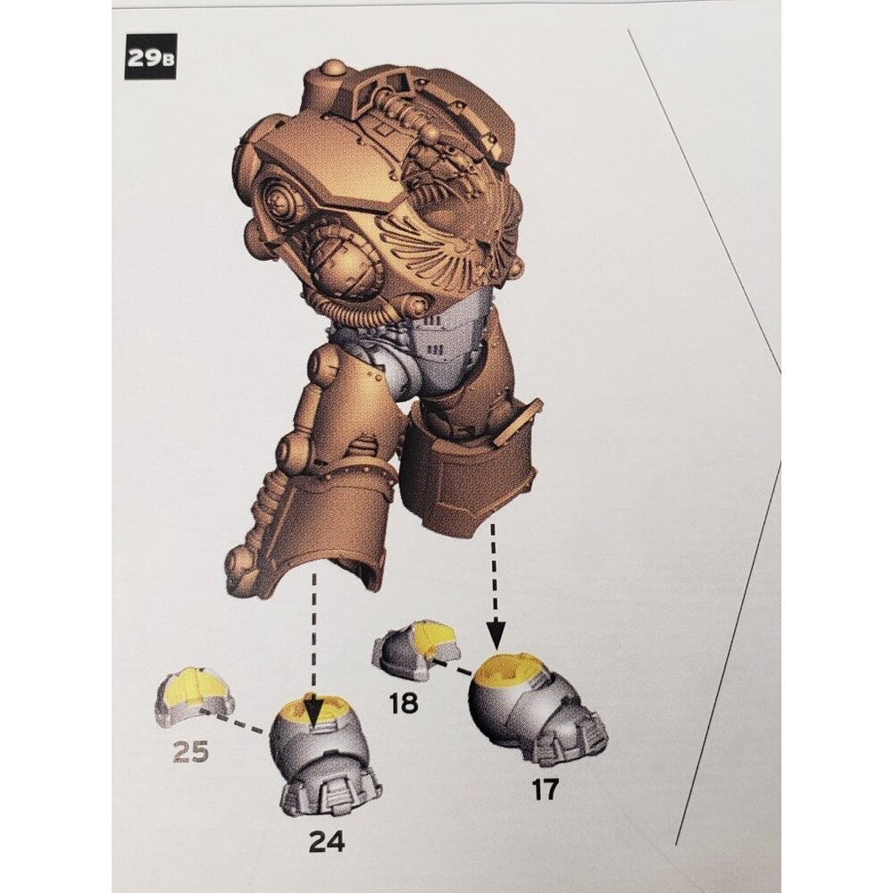 30K Space Marine Bits Saturnine Terminator Squad Armored Torso Legs Feet Set #01 - Picture 2 of 10